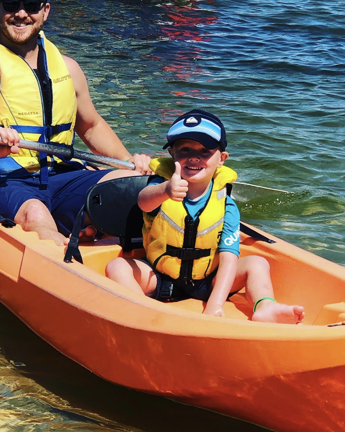 Thumbs up on the water